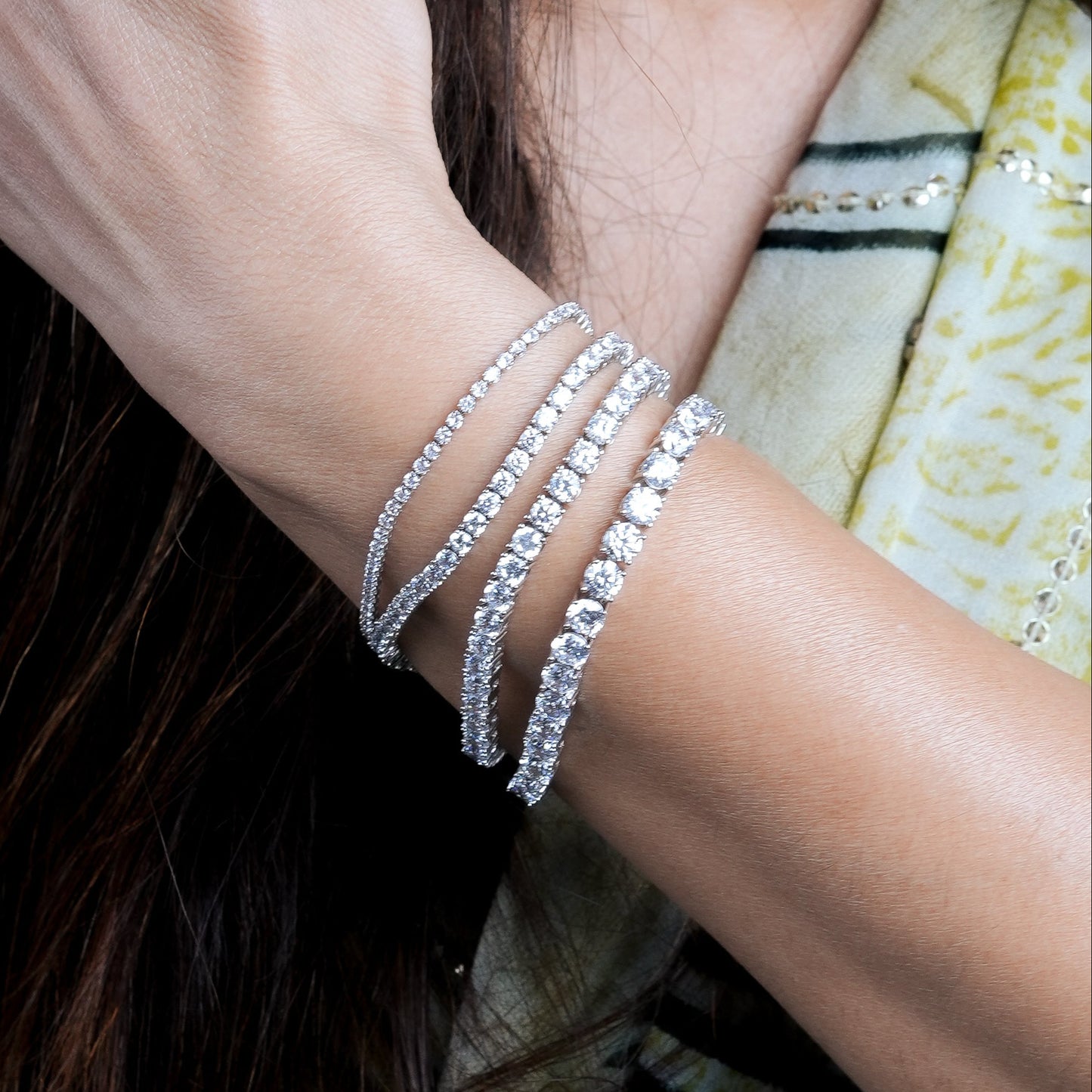 Tennis Bracelet (Silver)