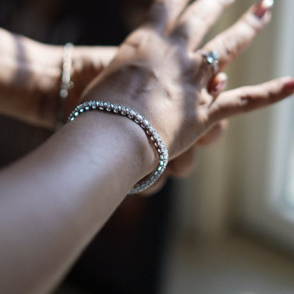 Tennis Bracelet (Silver)