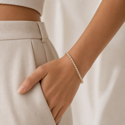 Tennis Bracelet (Gold)