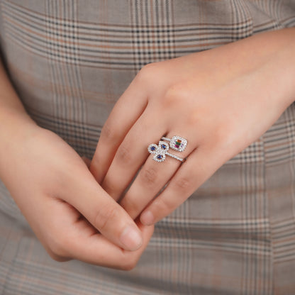 Rainbow Duchess Bracelet wih Ring