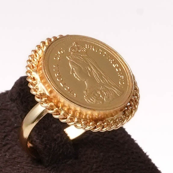 Beaded Gold Coin