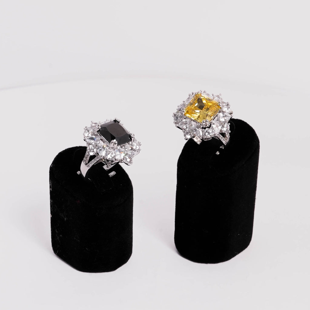 citrine, black sapphire
