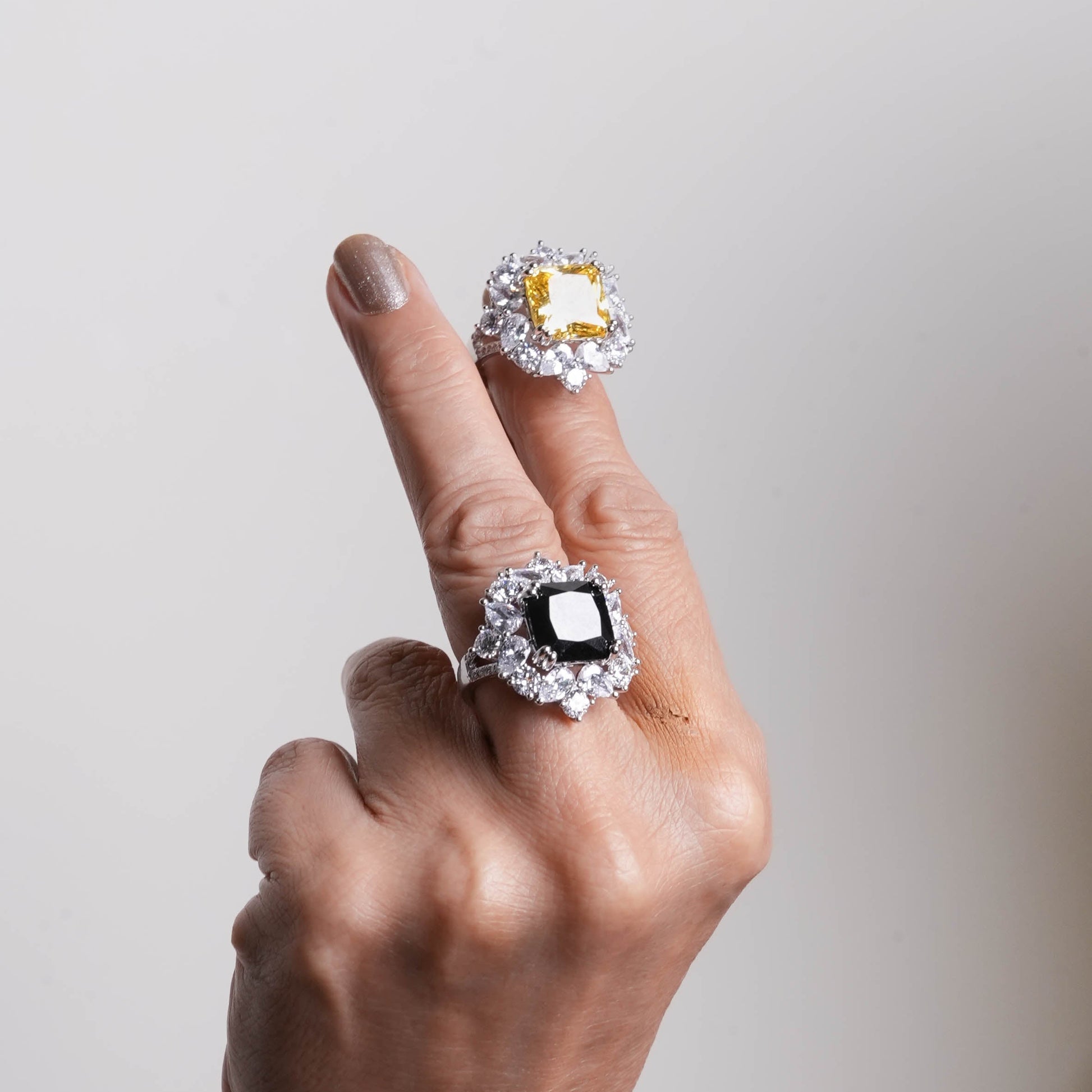 citrine, black sapphire