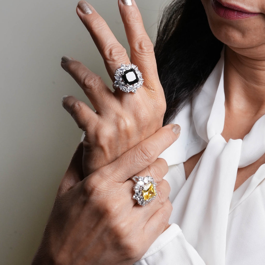 citrine, black sapphire