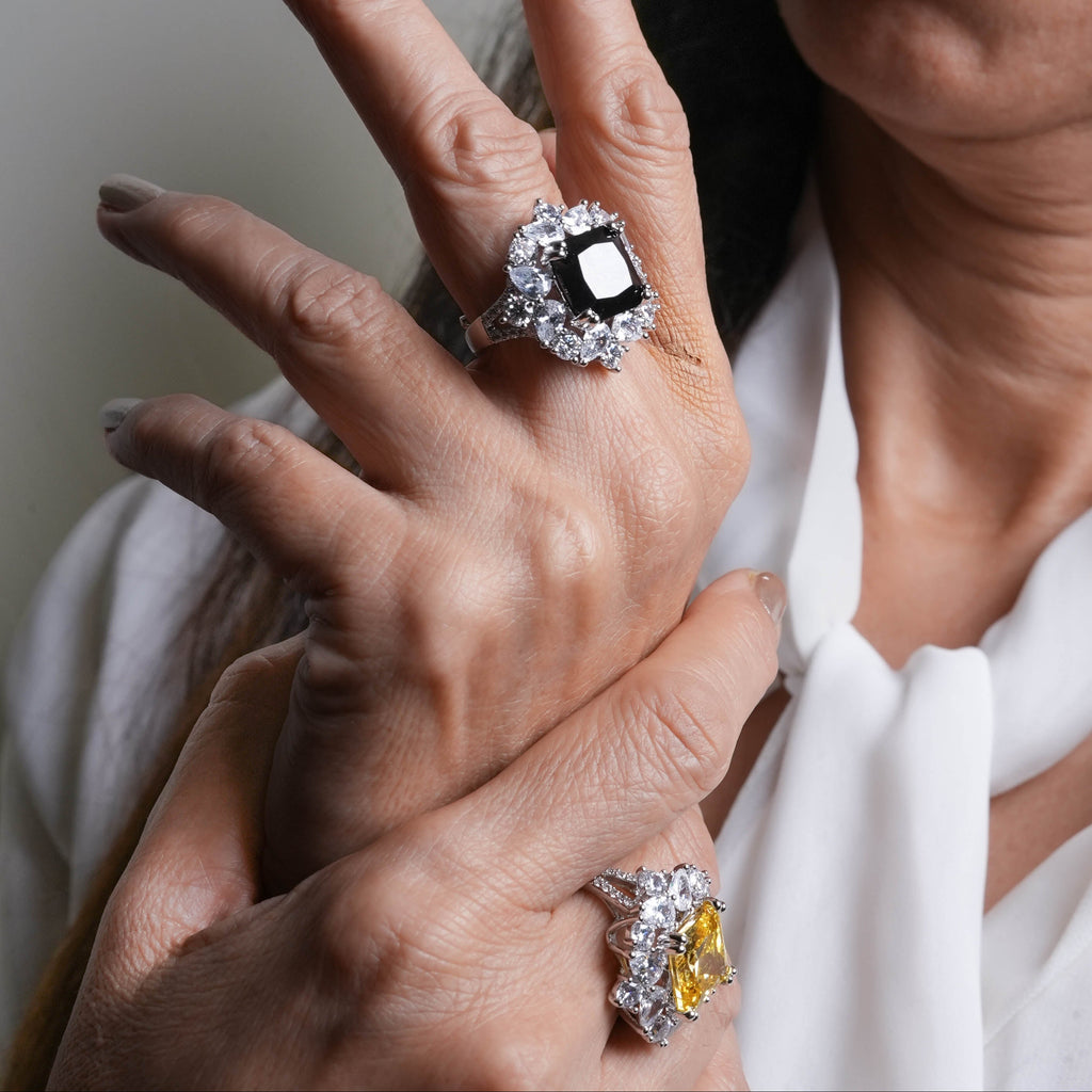 citrine, black sapphire