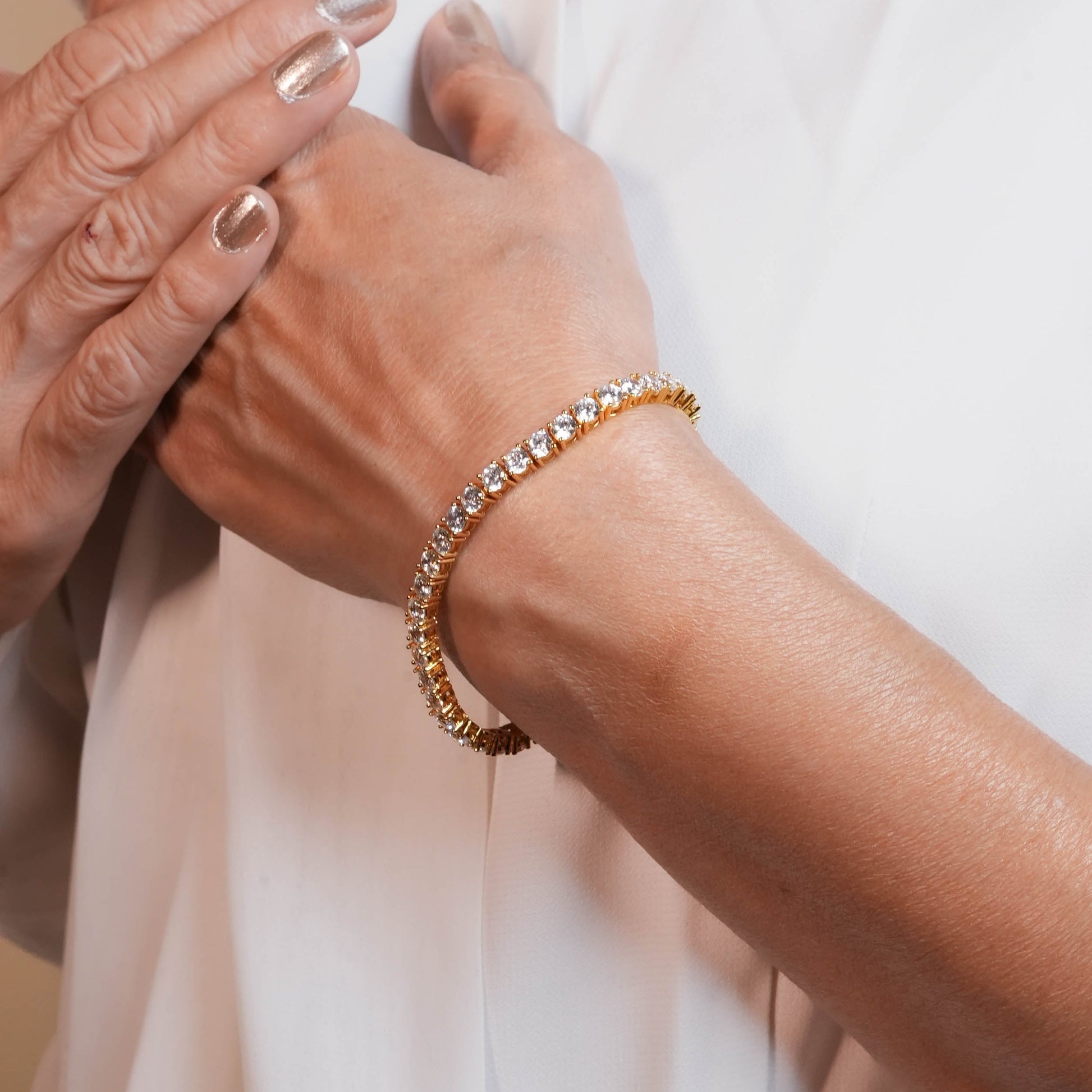 Tennis Bracelet (Gold)