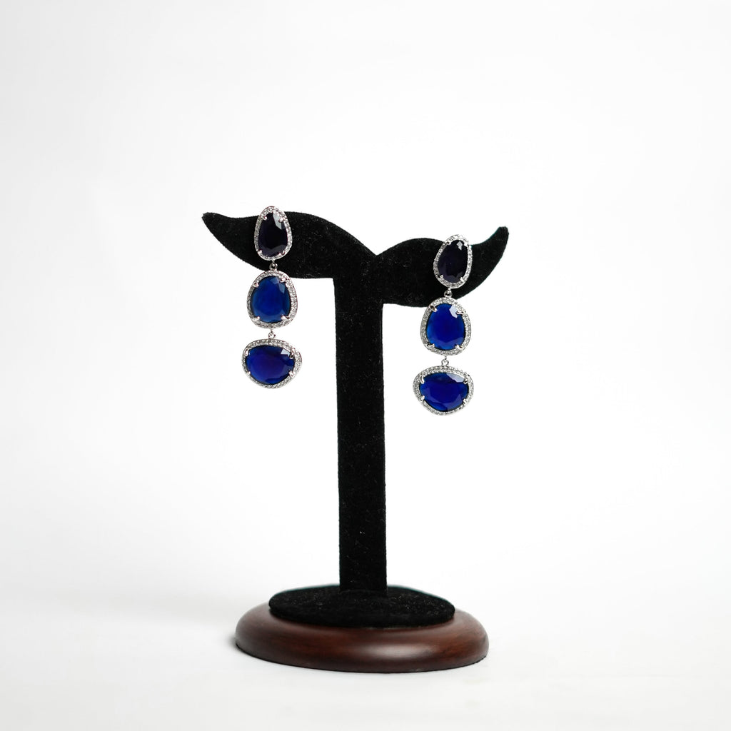 sapphire triad earring 