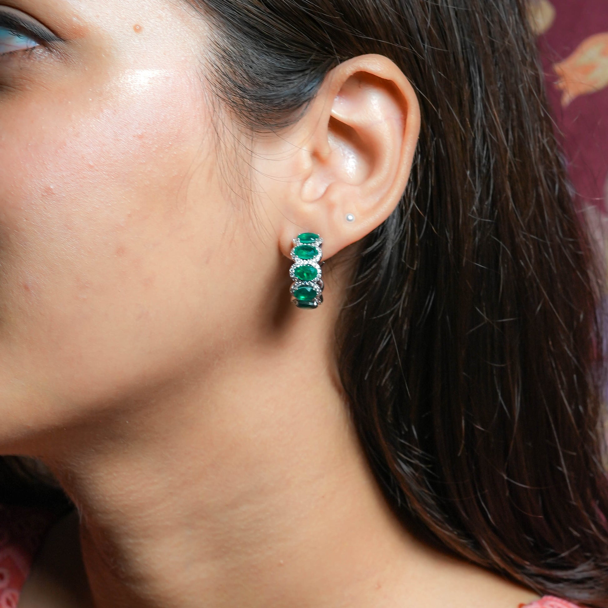 emerald crownstone hoops