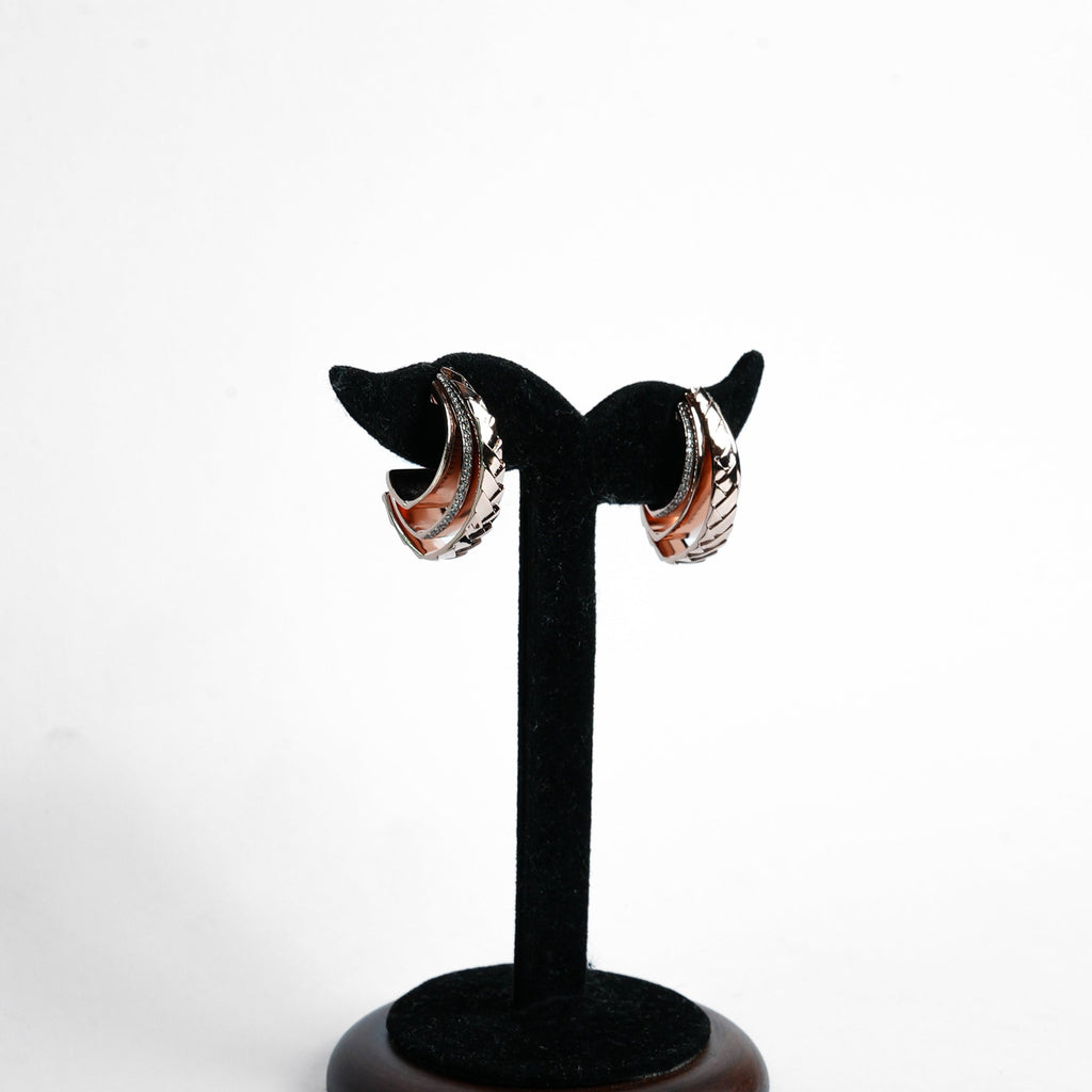 rose-gold hoop earring