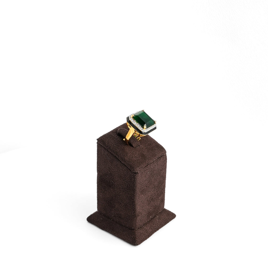 emerald square ring
