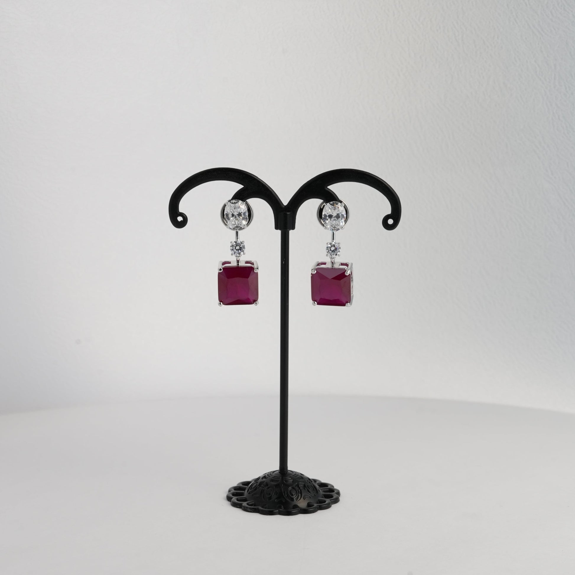 ruby diamond earring
