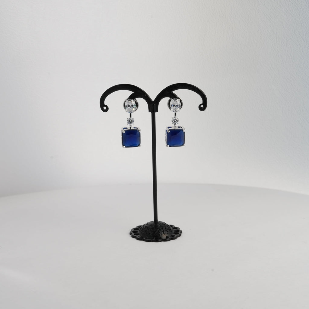 sapphire diamond earring
