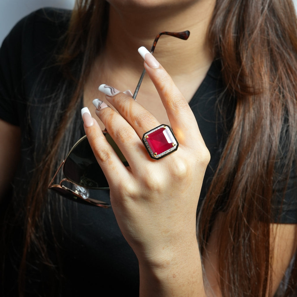 Ruby Square ring