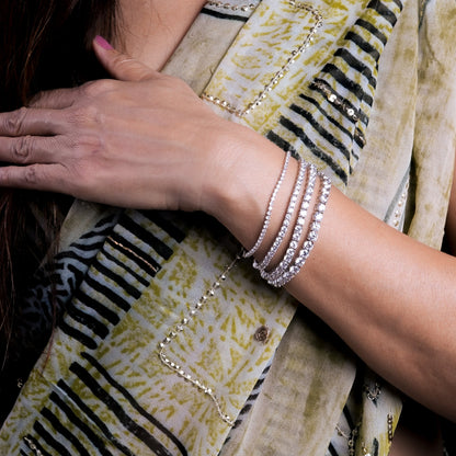 Tennis Bracelet (Silver)