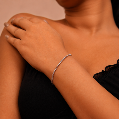 Tennis Bracelet (Silver)