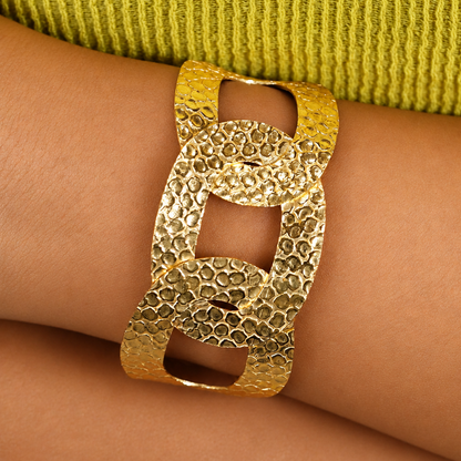 Golden Hammered Cuff